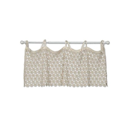 Heritage Lace Heritage Lace CEP-4516NA 45 x 16 in. Crochet Envy Pearl Valance; Natural CEP-4516NA